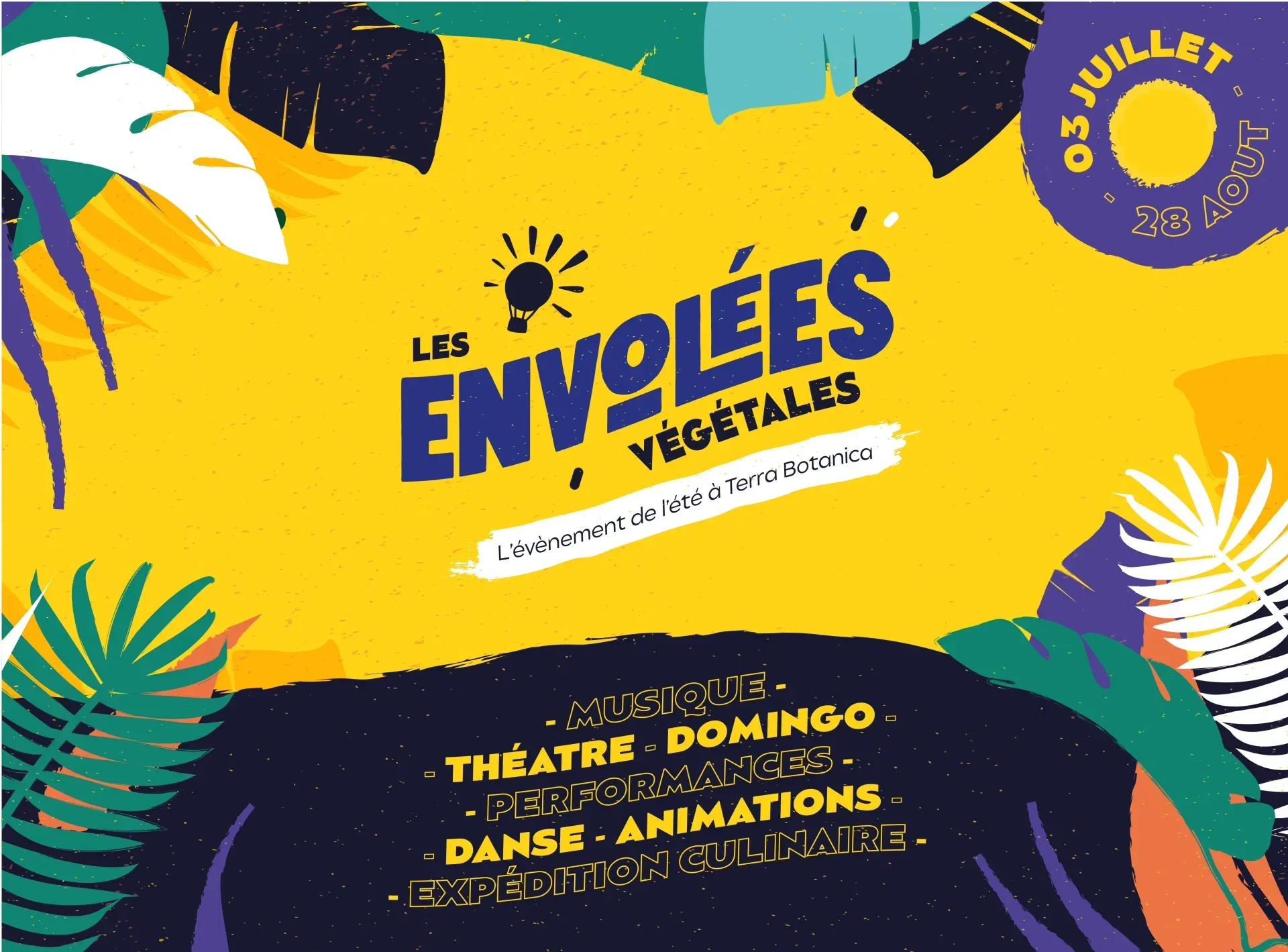 Graphiste freelance a Angers - Les Envolées végétales 2021 - visuel 2