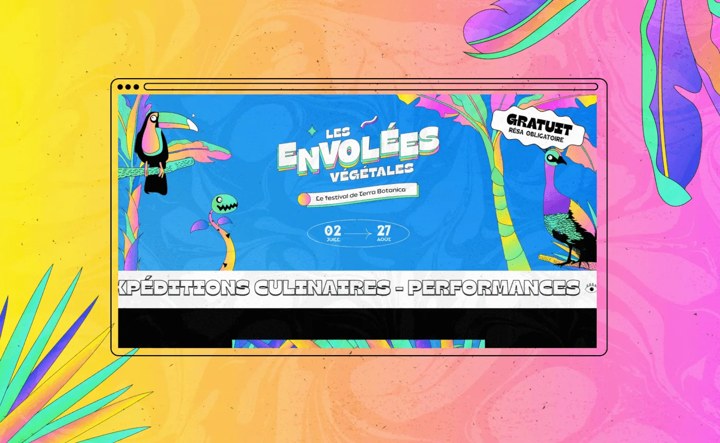 Graphiste freelance a Angers - Les Envolées végétales 2022 - visuel 6