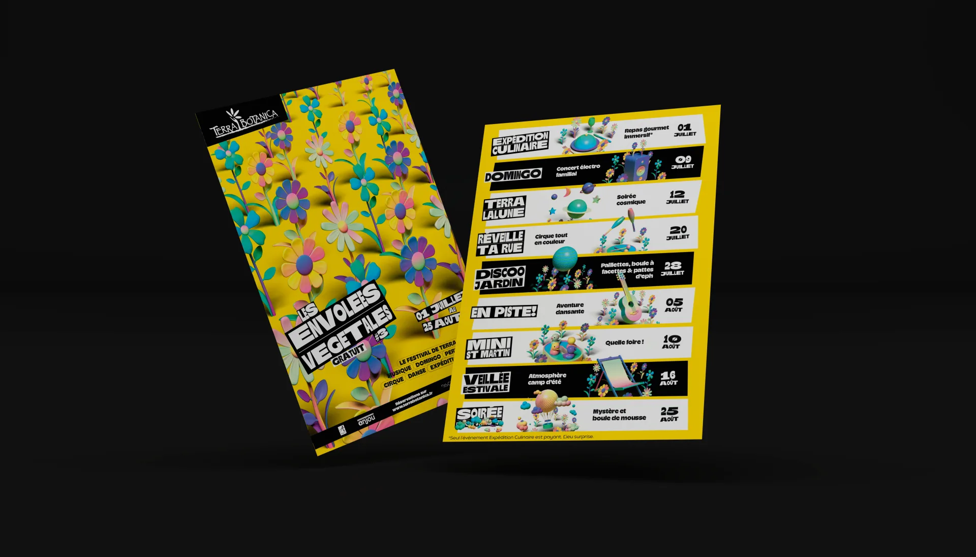 Graphiste freelance a Angers - Les Envolées végétales 2023 - visuel 6