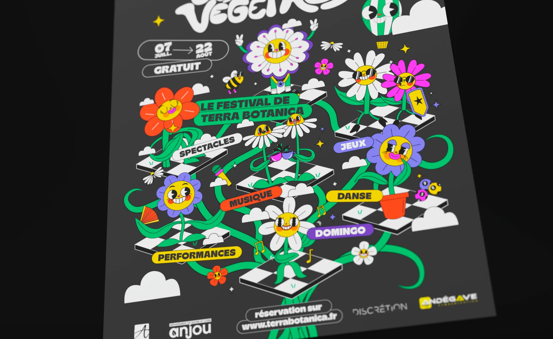 Graphiste freelance a Angers - Les Envolées végétales 2024 - visuel 3