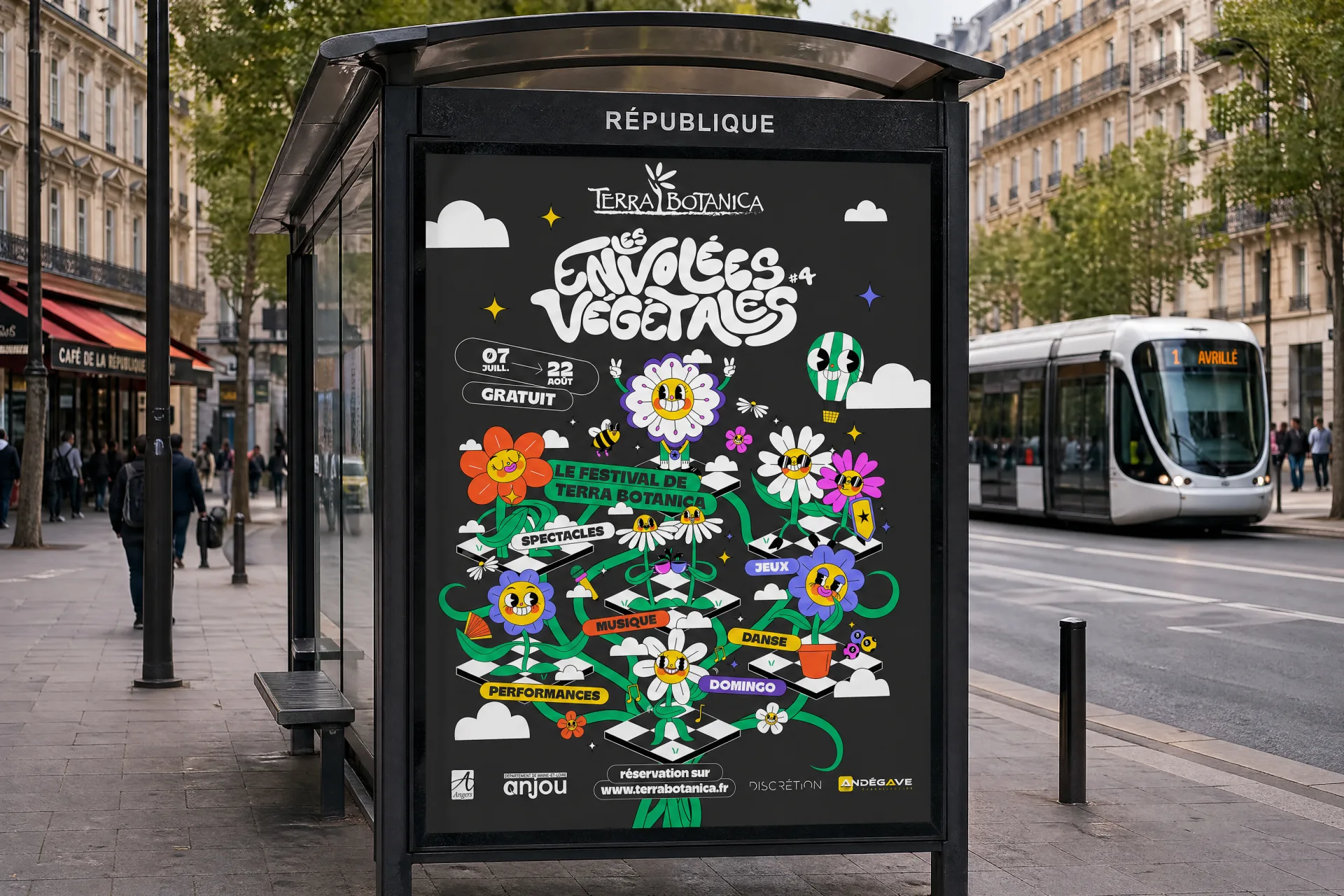 Graphiste freelance a Angers - Les Envolées végétales 2024 - visuel 6