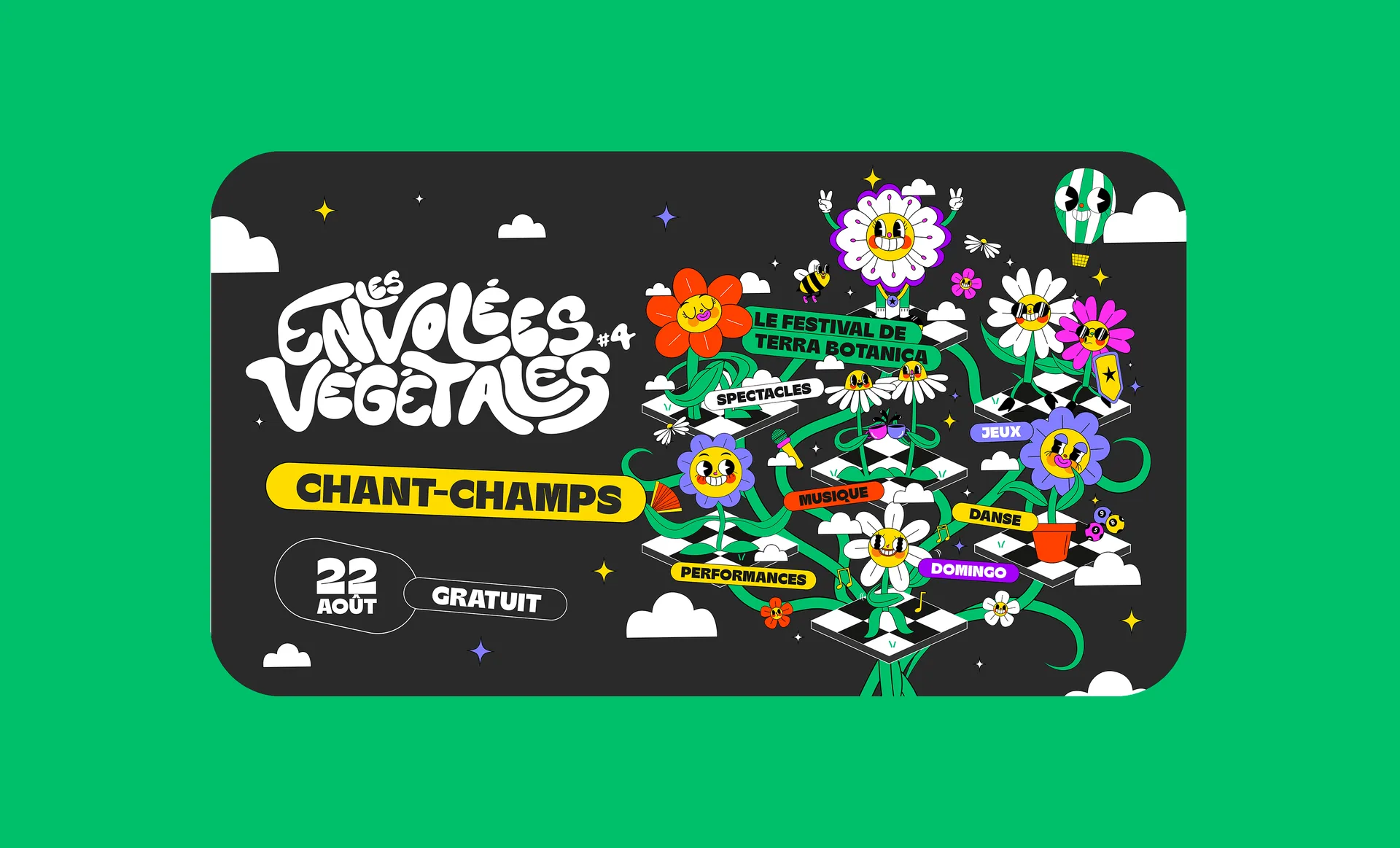 Graphiste freelance a Angers - Les Envolées végétales 2024 - visuel 9