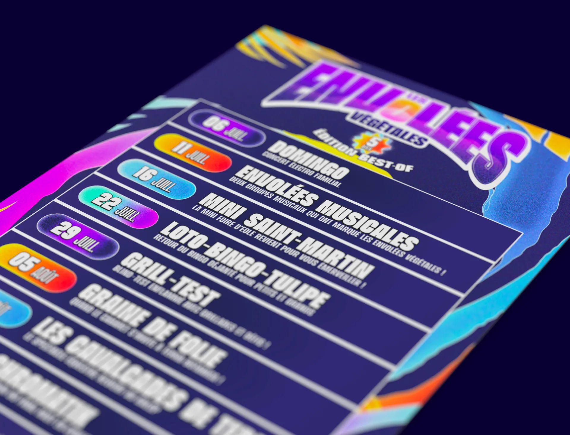 Graphiste freelance a Angers - Les Envolées végétales 2025 - visuel 7
