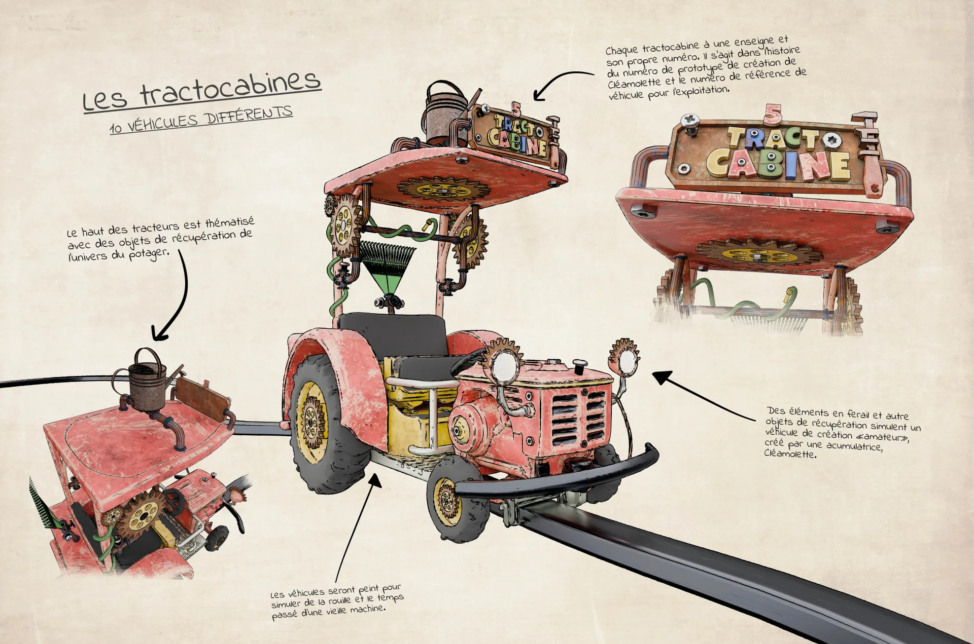 Graphiste freelance a Angers - Les Tractocabines de Cléamolette - visuel 11